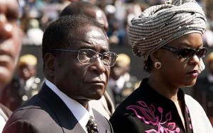 Robert Mugabe with wife Grace